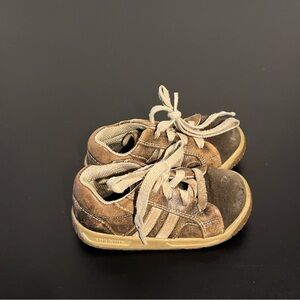 Stride Rite Kids 8M Infant Toddler SPROUT SNEAKERS Walking Shoes Brown Leather